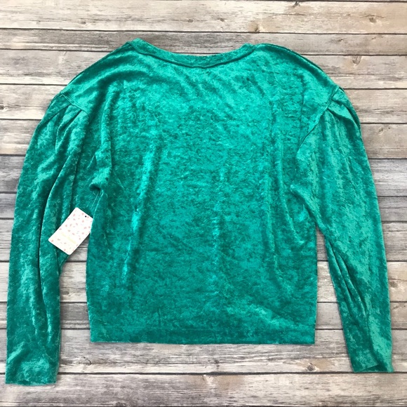 New Free People Milan Crushed Velvet Top - Picture 7 of 8